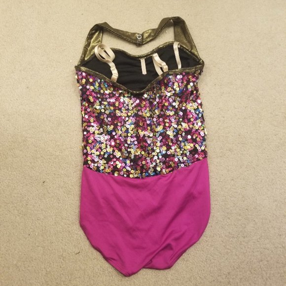 WEISSMAN girl's dance costume bodysuit spandex 2-piece- skirt & bodice - Picture 2 of 9